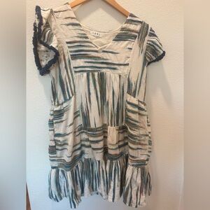 THML  Dress - Cream and Blue Stripes